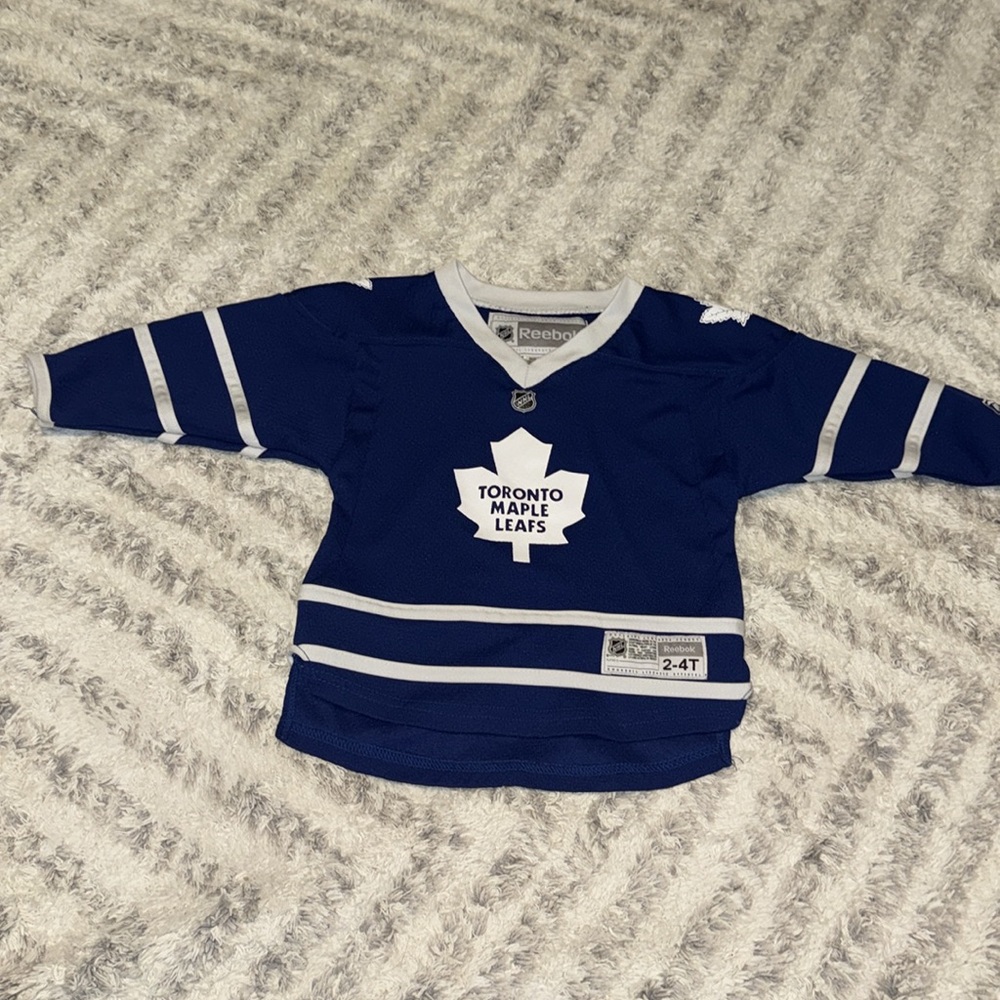 🍄Toronto Maple Leafs-Reebok-Official Licensed Jersey-Size 2T/4T Kids Blue